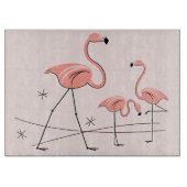 Snijbord voor Flamingo Pink Trio 2 Snijplank (Voorkant)