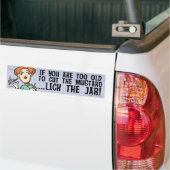 Snijd de mosterd bumpersticker (Op Truck)