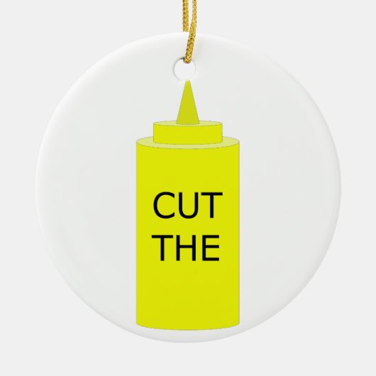 SNIJD DE MUSTARD KERAMISCH ORNAMENT (Voorkant)