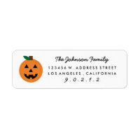 Snijd Halloween Pumpkin Home Retouradres Labels
