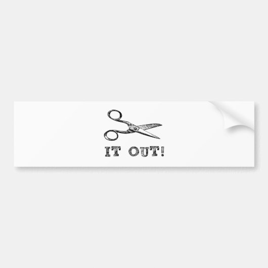 Snijd het uit Schaar Bumpersticker (Voorkant)