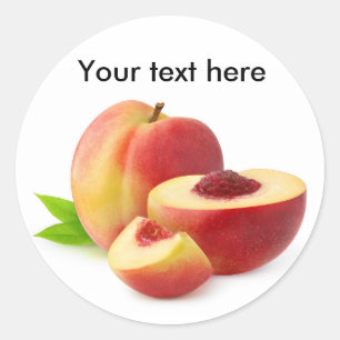 Snijd nectarineperziken ronde sticker
