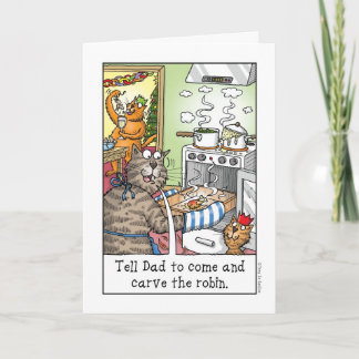 Snijd Robin! Feestdagen Kaart