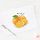 Snijd sinaasappels ronde sticker (Envelop)