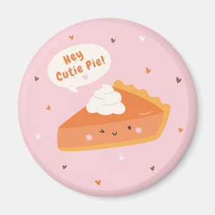 Snijd stuk taart met de tekst "Hey Cutie Pie" Magneet