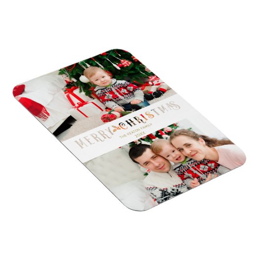 Snijden met papieren effect op kerstmis Aangepast  Magneet (Rechterzijde)