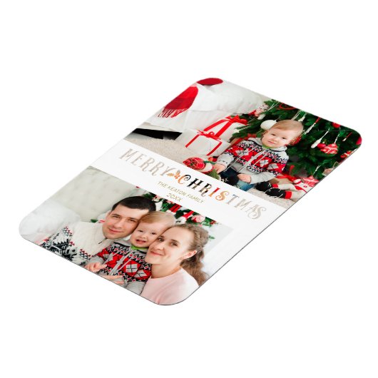 Snijden met papieren effect op kerstmis Aangepast  Magneet (Linkerzijde)