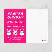 Snijden paaseieren | Egg Hunt & Brunch Briefkaart (Achterkant)