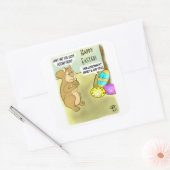 Snijden paaseieren vierkante sticker (Envelop)