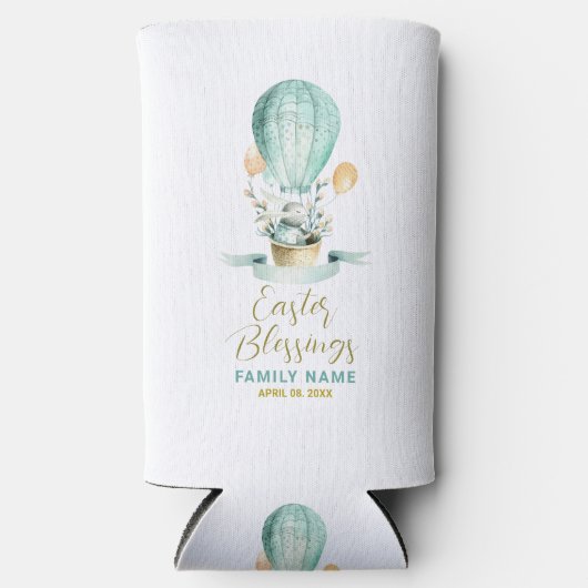 Snijder Bunny in een hete ballon, aangepaste tekst (Voorkant)