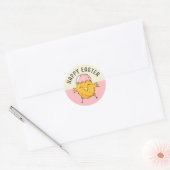 Snijder met Eggshell-tekening Ronde Sticker (Envelop)