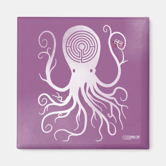 Snijdt roze magneet enge octopus (Voorkant)