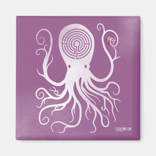 snijdt roze magnetroos scary octopus magneet