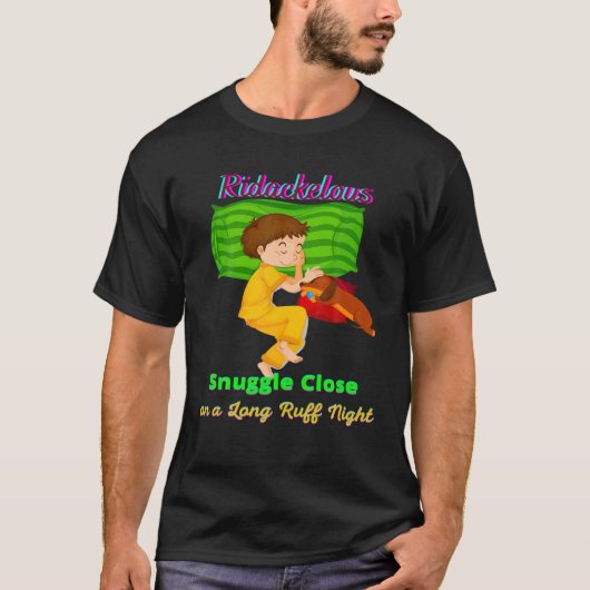 SNIJFFUNNY PUN CASUAL DACHSHUND LOVER SNUGGLE CLOS T-SHIRT (Voorkant)