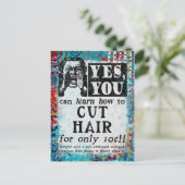 Snijkop - Funny Vintage Ad Briefkaart (Staand voorkant)