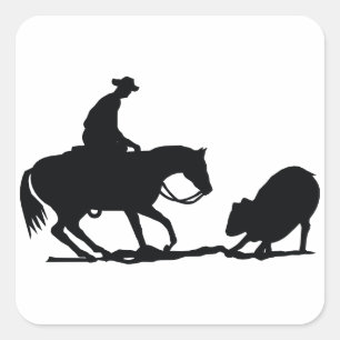 Snijpaard Vierkante Sticker