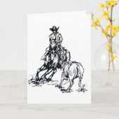 Snijpaard Western schetsontwerp Kaart (Gele Bloem)