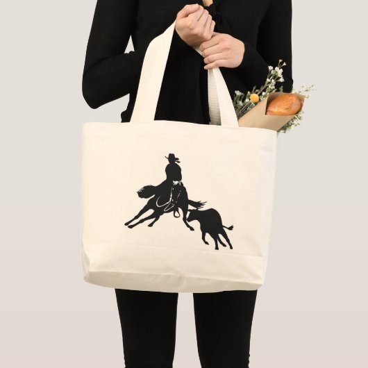 Snijpaarden en koeien grote tote bag (Voorkant (product))