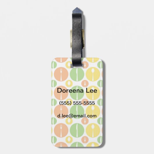 snijpatroon bagagelabel (Achterkant verticaal)