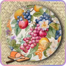 SNIJPLANK - Bedekt met Kleurrijk Fruit - Rond