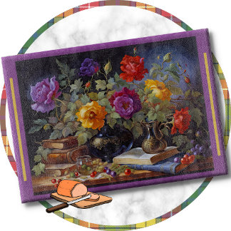 SNIJPLANK - Bloemboeket op tafel met boeken