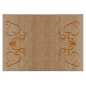 Snijplank - contouren van sinaasappelsbladeren (Voorkant)