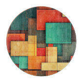 SNIJPLANK - Kleurblokken in vele kleuren - Rond (Voorkant)