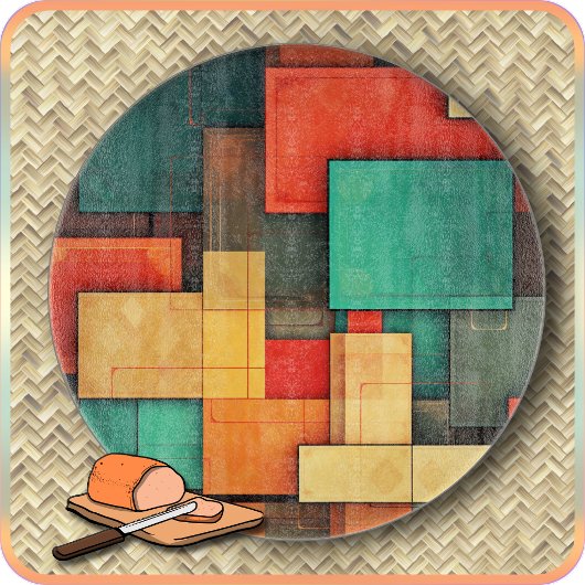 SNIJPLANK - Kleurblokken in vele kleuren - Rond