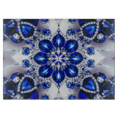 Snijplank met Blauw Wit Kleuren Ontwerp (Voorkant)