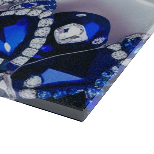 Snijplank met Blauw Wit Kleuren Ontwerp (Hoek)