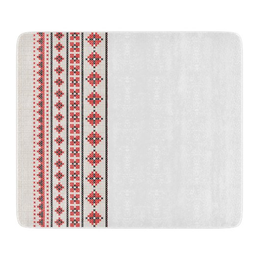 Snijplank met Oekraïens ornament. (Voorkant)