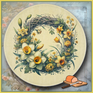 SNIJPLANK - Narcissenkrans #1 - 12" Rond