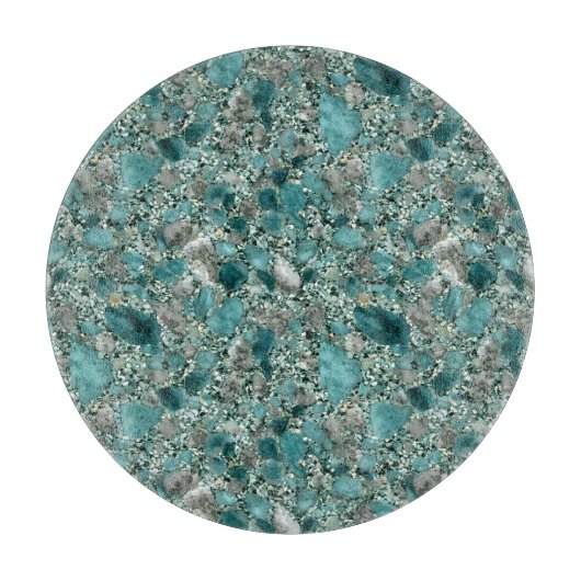 snijplank van turquoise stenen (Voorkant)