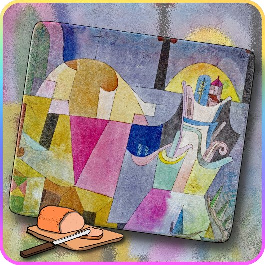 SNIJPLANK - Zwarte kolommen in een landschap (1919