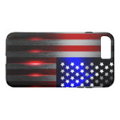 Snijrandlaserknippen Amerikaanse vlag 1 Case-Mate iPhone Case (Achterkant (Horizontaal))