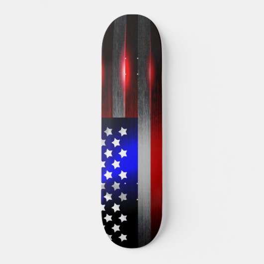 Snijrandlaserknippen Amerikaanse vlag 1 Skateboard (Voorkant)