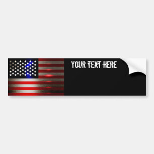 Snijrandlaserknippen Amerikaanse vlag 2 Bumpersticker