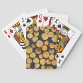 Snijstack van boomstammen, vers pokerkaarten (Achterkant)