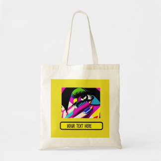 snikkend naar jou pshycodelisch bewerkbaar tote bag