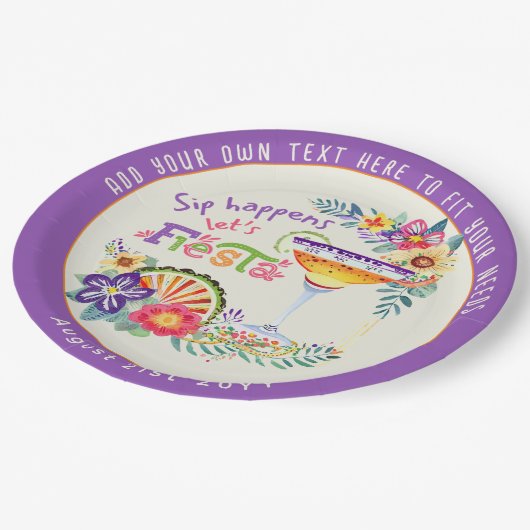 Snip gebeurt! Laten we FIESTA Custom Papieren Bordje (Gekanteld)