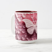 Snip in stijl met de 3D Butterfly Coffee Mok (Voorkant links)