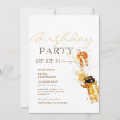 Snip, nip! | Champagne 21e verjaardagsfeest Kaart (Voorkant)
