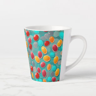 "Snip van zoetheid: Kleurrijke Jelly Bean Art Latt Latte Mok