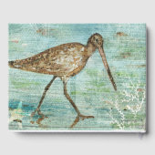 Snipe Shorebird Peinture Beach House Livre d'invit (Verso)