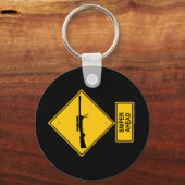 Sniper Ahead Warning Sign Sleutelhanger (Voorkant)