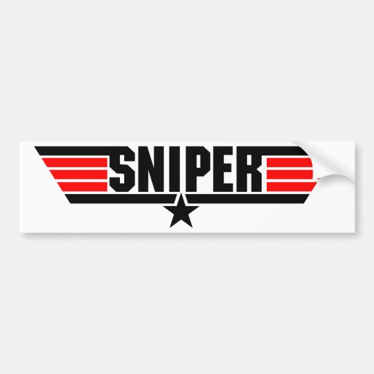 Sniper Bumpersticker (Voorkant)