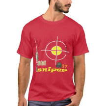 Sniper met een helm met zeven kogels T-shirt