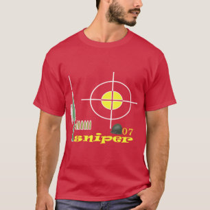 Sniper met een helm met zeven kogels T-shirt