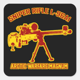 Sniper Rifle L-96A1 Vierkante Sticker