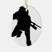 Sniper Silhouette Keramisch Ornament (Rechts)